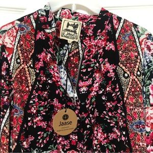 Jaase Zippered jacket blouse Size M